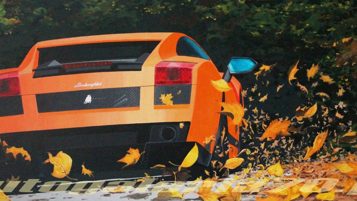 Jesienne Lamborghini Gallardo na płótnie 1