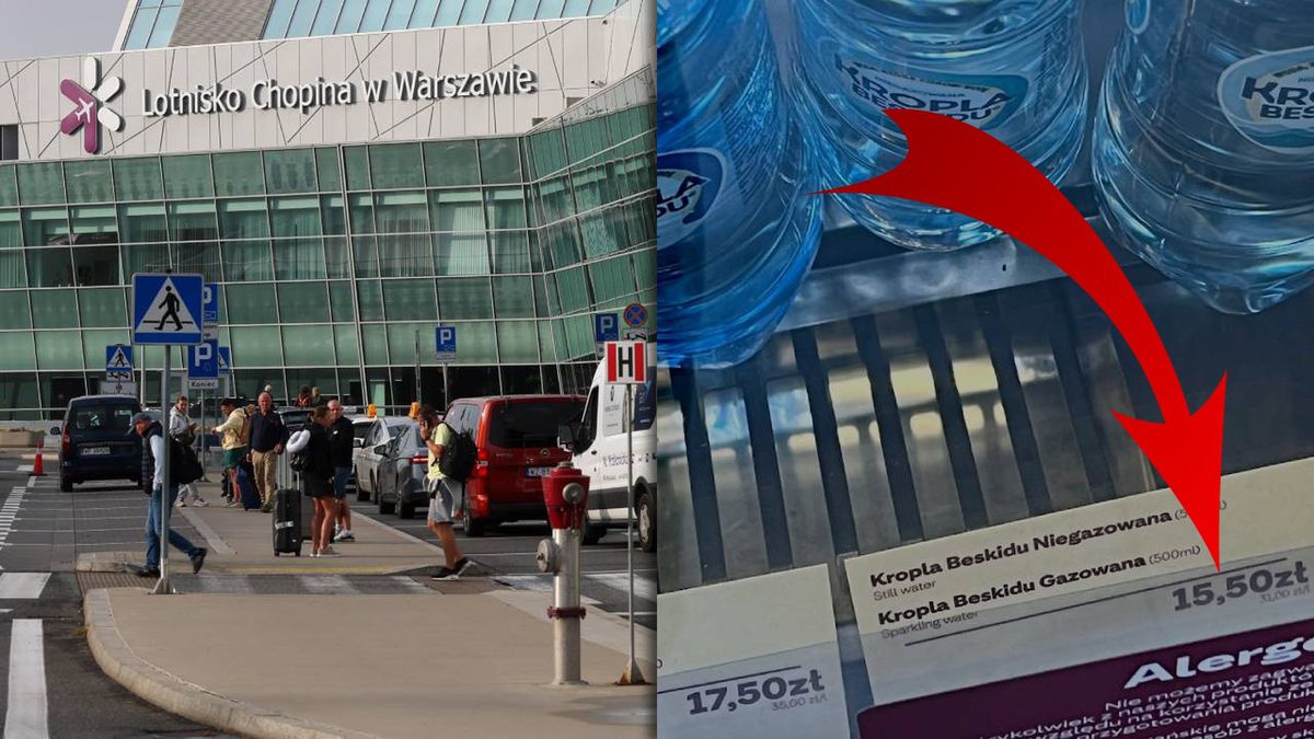 0,5-litrowa woda na Lotnisku Chopina kosztuje nawet 15,5 zł