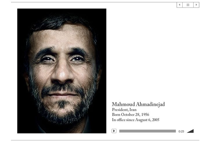 Ahmadineżad sfotografowany przez Platona w galerii New Yorkera