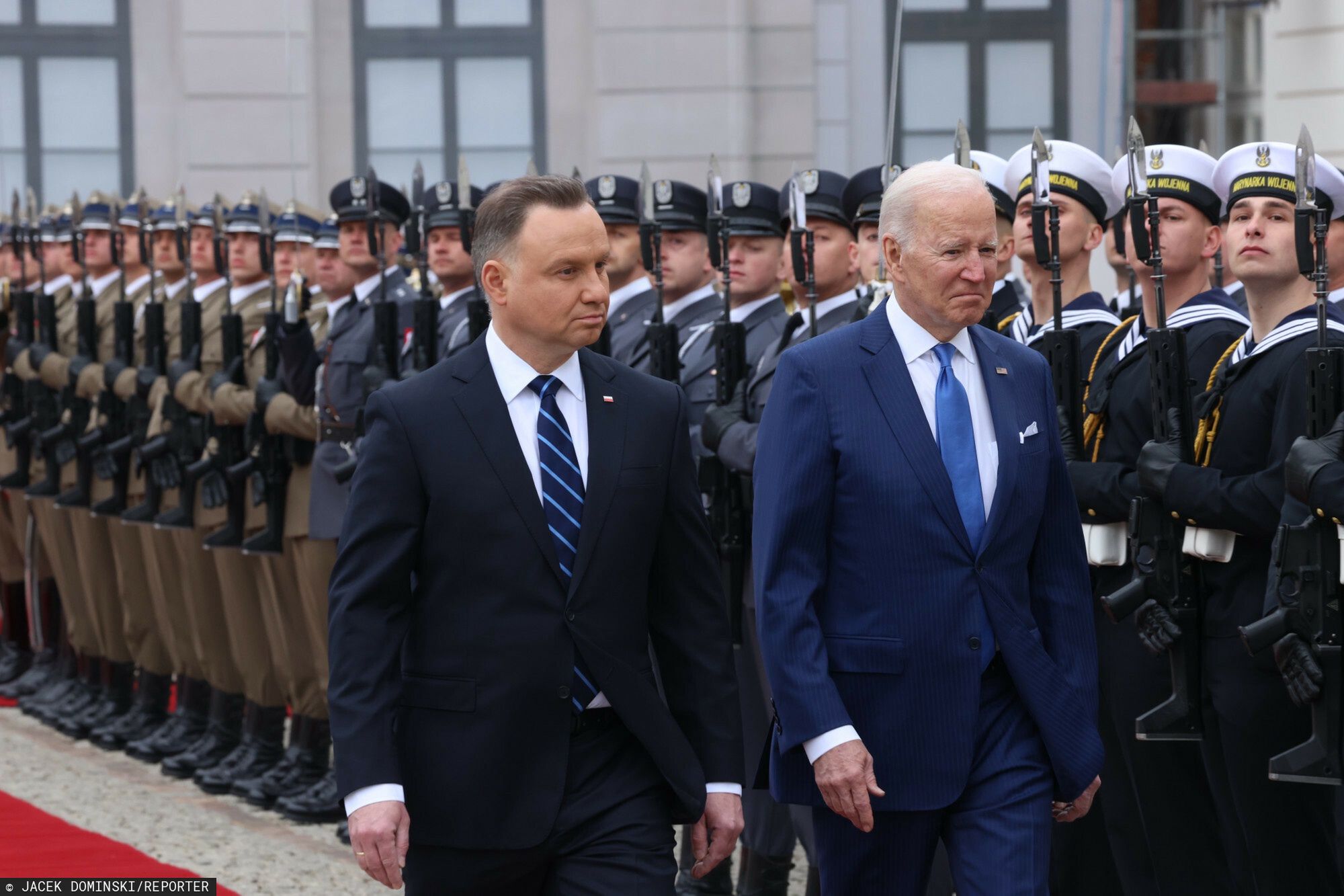 Wizyta prezydenta Joe Bidena w Polsce
26.03.2022 Warszawa Wizyta prezydenta USA Joe Bidena w Polsce   fot. Jacek Dominski/REPORTER
n/z: , Joe Biden, Andrzej Duda
Jacek Dominski/REPORTER