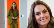 Księżna Kate zadała szyku w zielonym garniturze. Uwagę skradł wisiorek, nawiązujący do jej dzieci