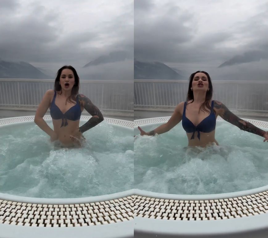 Ewelina Lisowska pozdrawia z jacuzzi