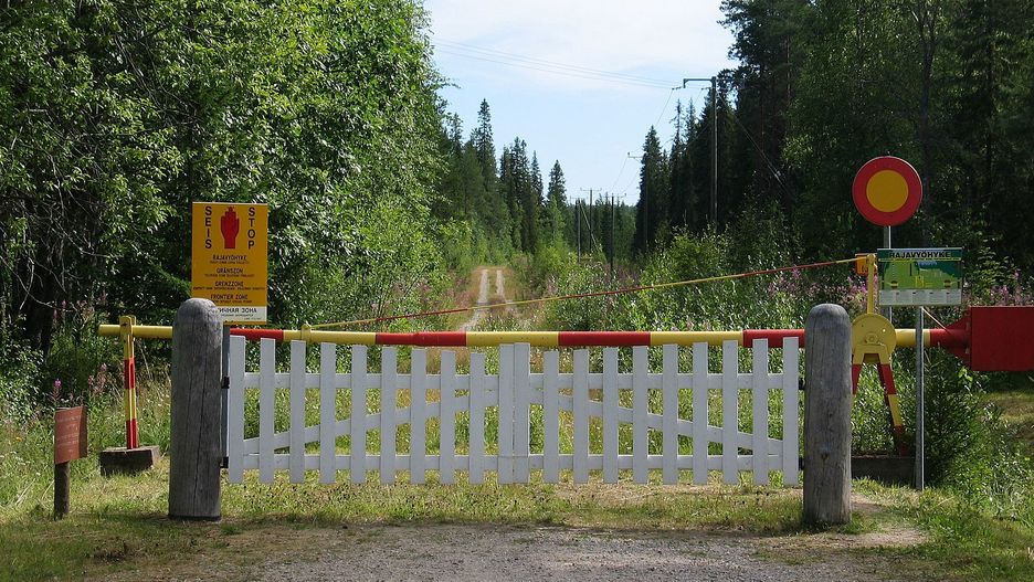 Przejście graniczne w Raattentie, na granicy Rosji i Finlandii