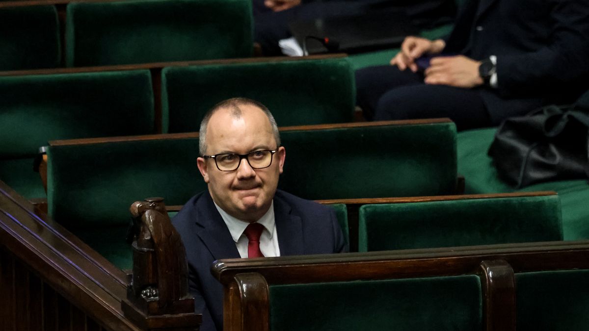 WARSAW, POLAND - 2024/04/24: Adam Bodnar, Minister of Justice and Public Prosecutor General of Poland arrives to speak about the Pegasus scandal during the 10th session of Polish Parliament in the Parliament building on Wiejska Street. The parliament discusses controversial issues of the rule of law. (Photo by Dominika Zarzycka/SOPA Images/LightRocket via Getty Images)