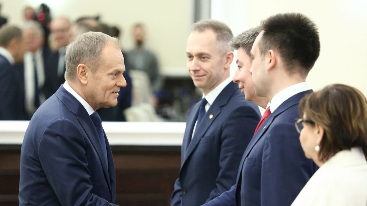 Posiedzenie rz?du Donalda TuskaFot. Michal Zebrowski/East News,  Warszawa, 05.03.2024. Posiedzenie rzadu Donalda Tuska.N/z: premier Donald Tusk, Cezary Tomczyk, Jan Grabiec, Andrzej Domanski, Izabela Leszczyna.Michal Zebrowski