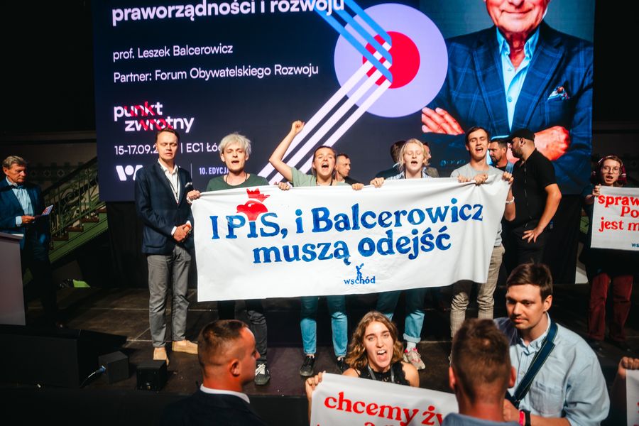 Aktywiści przerwali wykład Balcerowicza