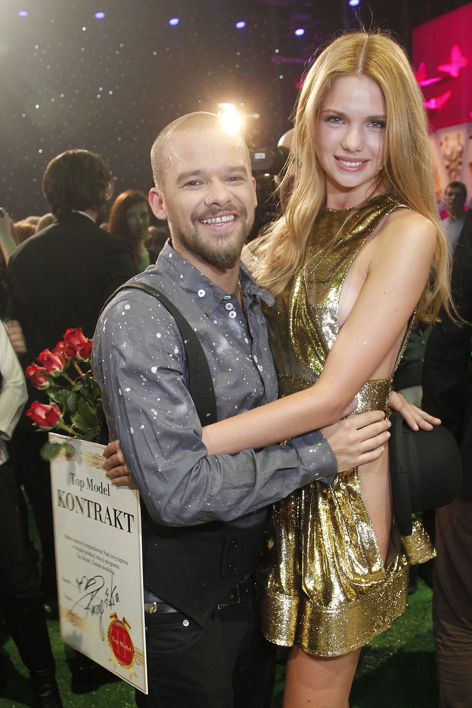 Olga Kaczyńska z Michałem Pirógiem w "Top Model"