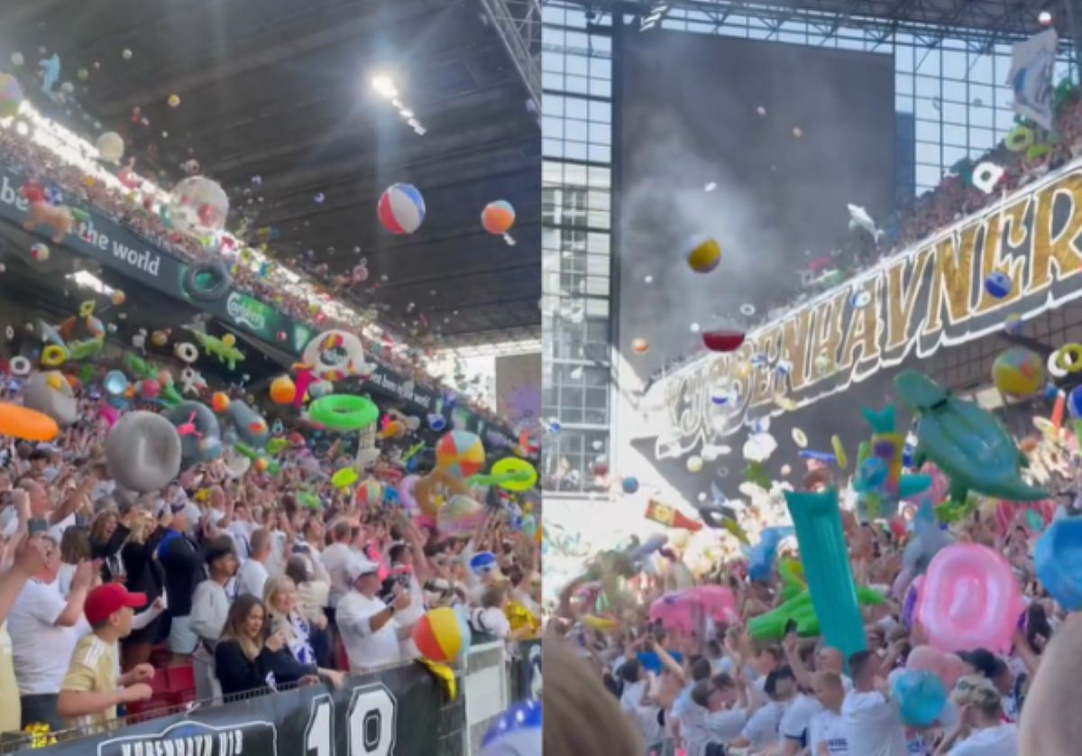 Dmuchane zabawki na stadionie to już tradycja