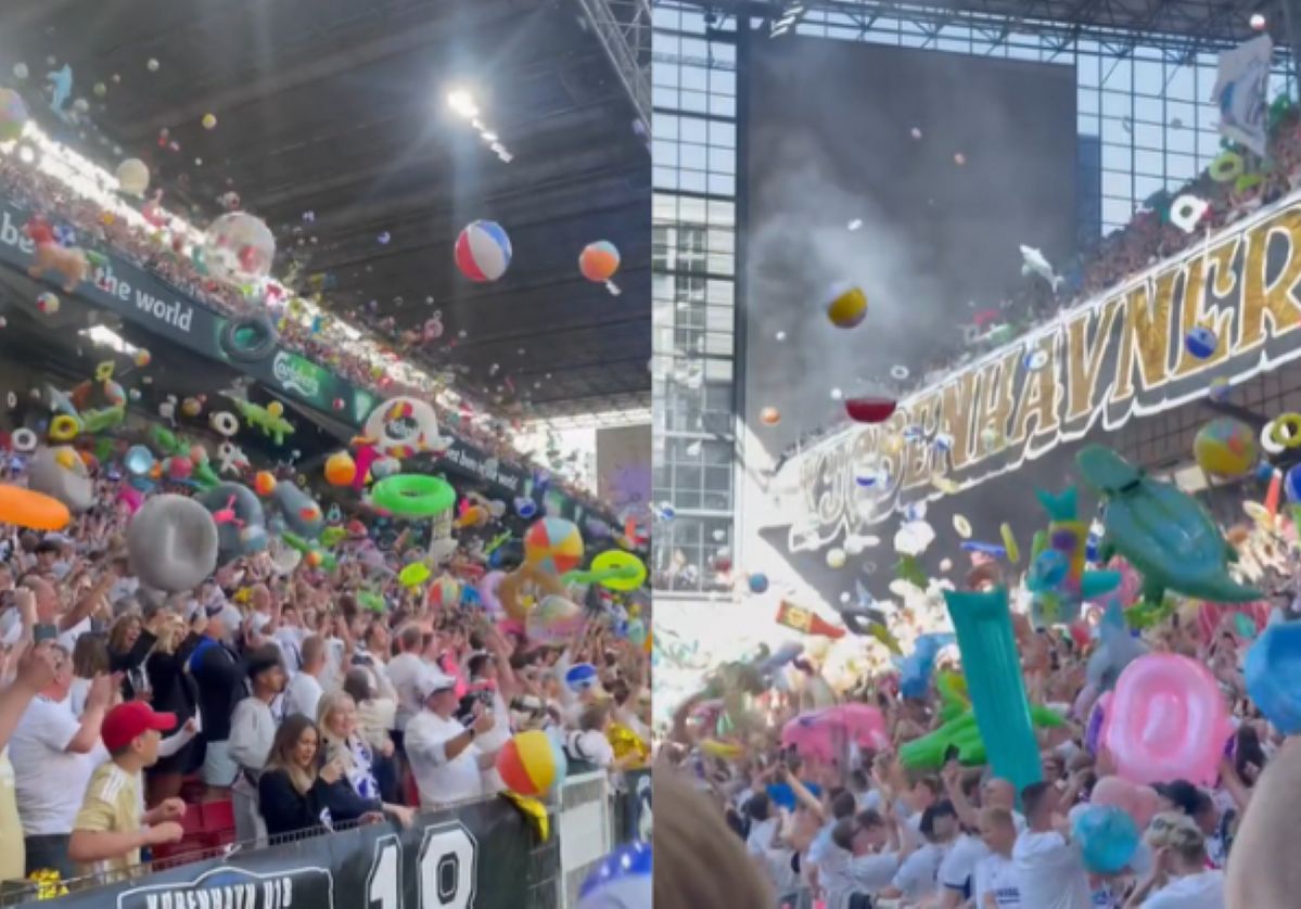 Kopenhagen feiert mit aufblasbaren Tieren im Spielrausch-Finale