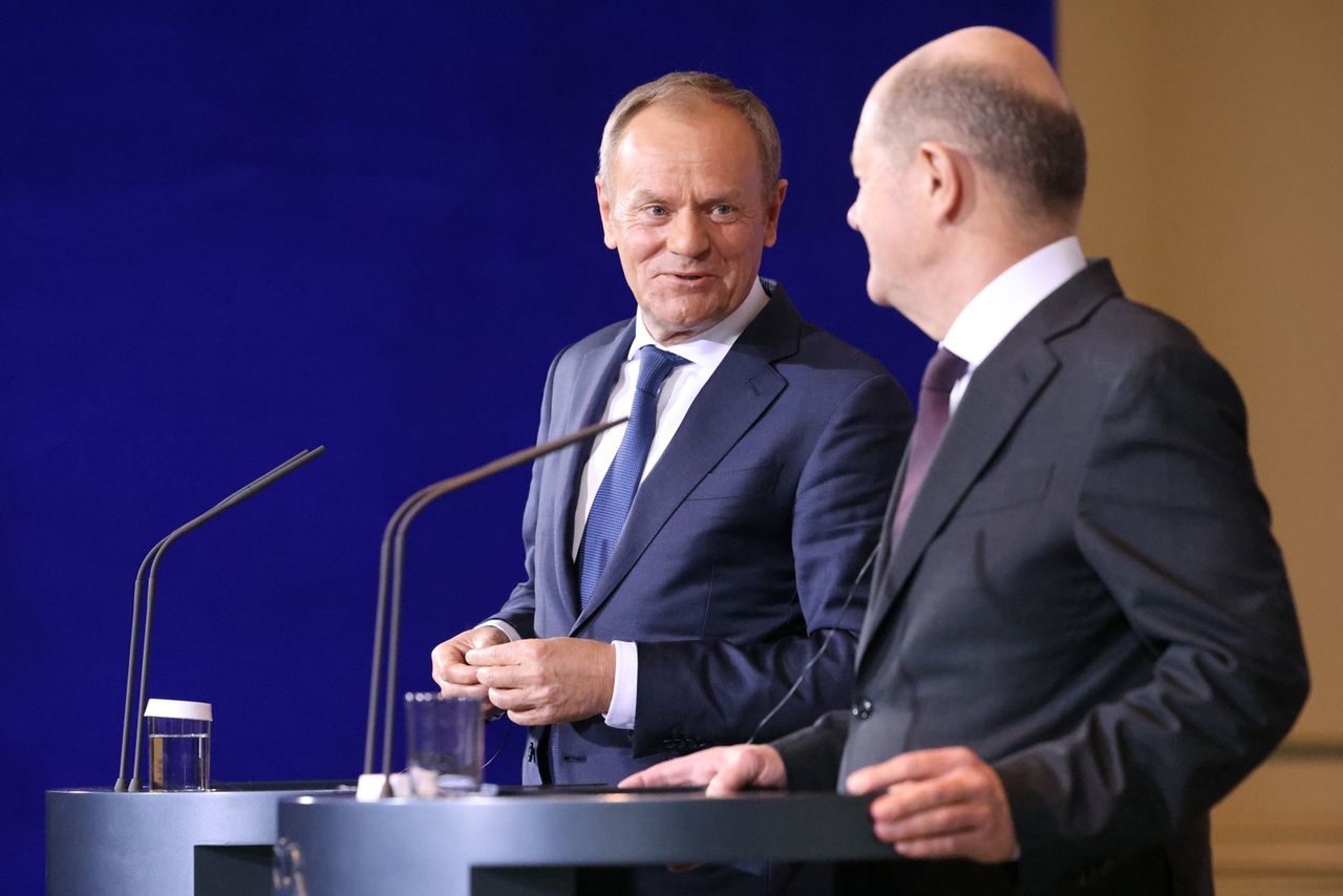 Donald Tusk i Olaf Scholz