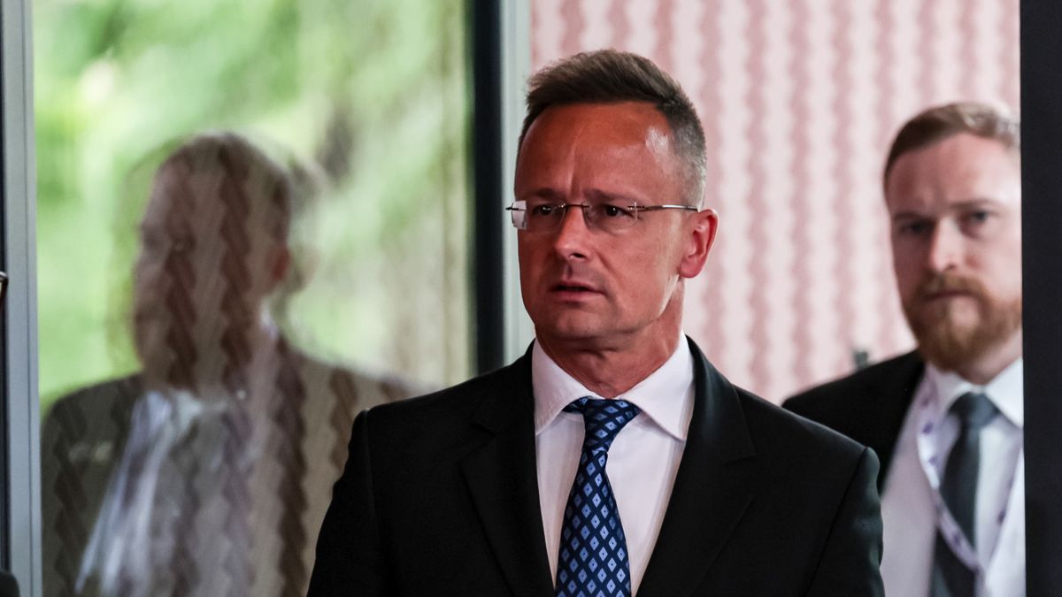 WARSAW, POLAND - 2025/05/07: Minister of Foreign Affairs and Trade of Hungary Peter Szijarto arrives for The Informal meeting of the EU Ministers of Foreign Affairs. (Photo by Dominika Zarzycka/SOPA Images/LightRocket via Getty Images)