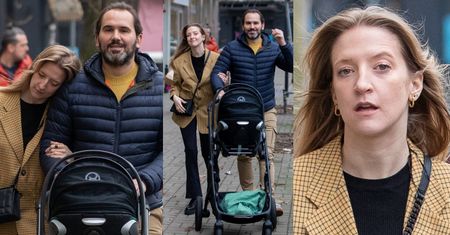 Lara Gessler i Piotr Szeląg spacerują po Warszawie z synem. Rodzinka jak z obrazka? (ZDJĘCIA)
