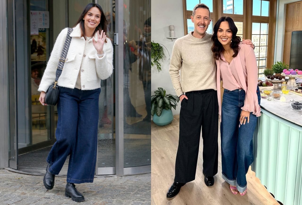 Paulina Krupińska polubiła się z jeansami wide leg 