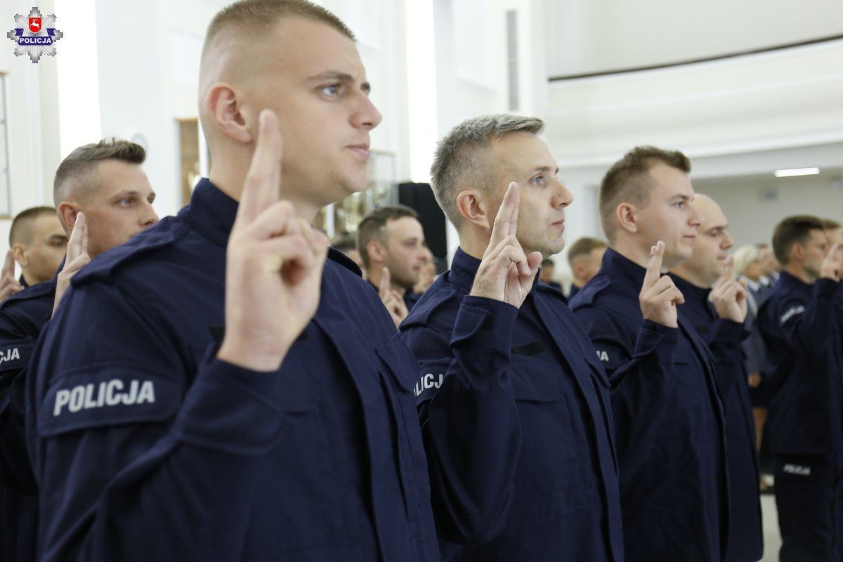Ślubowanie nowych policjantów w Lublinie - sierpień 2022