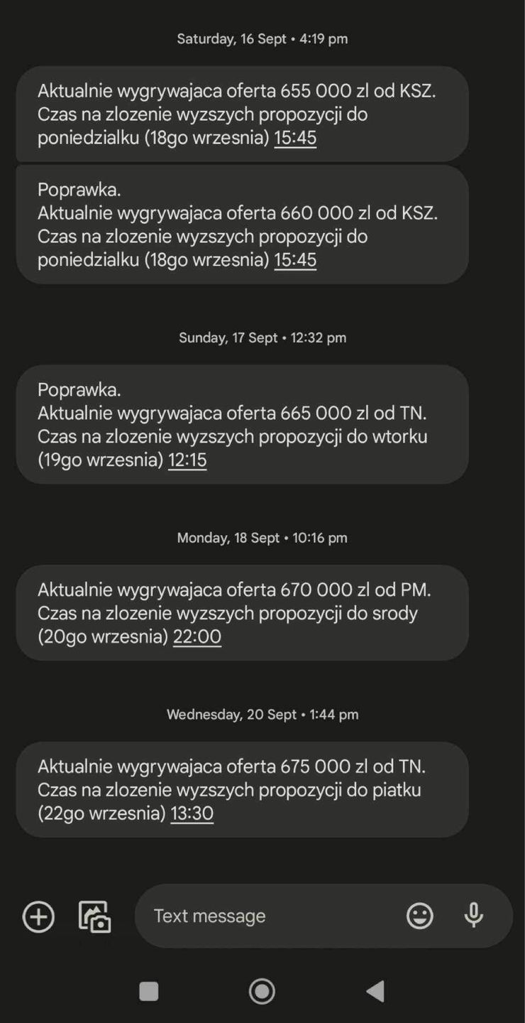 Właściciel urządził licytację mieszkania