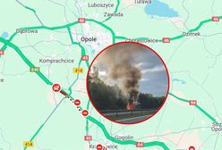 Autokar doszczętnie spłonął na autostradzie A4
