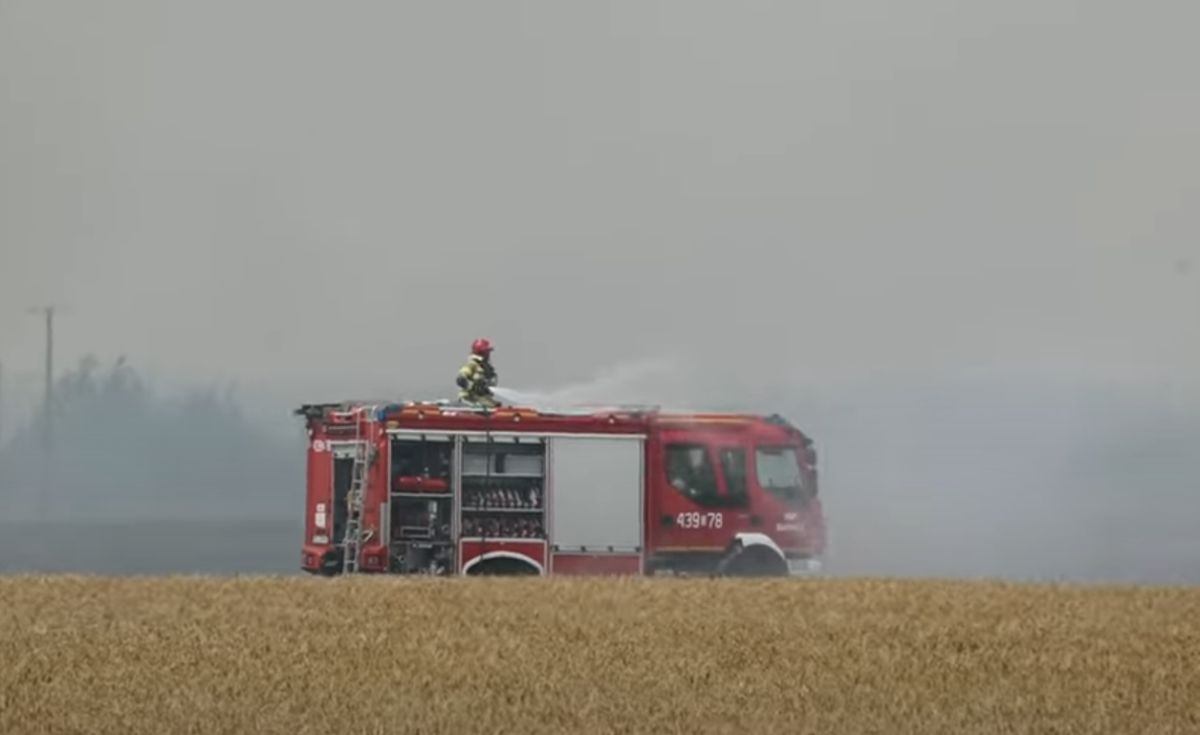 Akcja strażaków pod Kluczborkiem