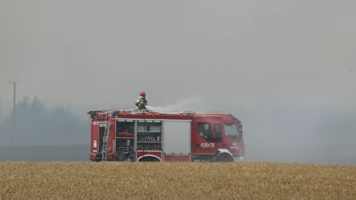 Akcja strażaków pod Kluczborkiem