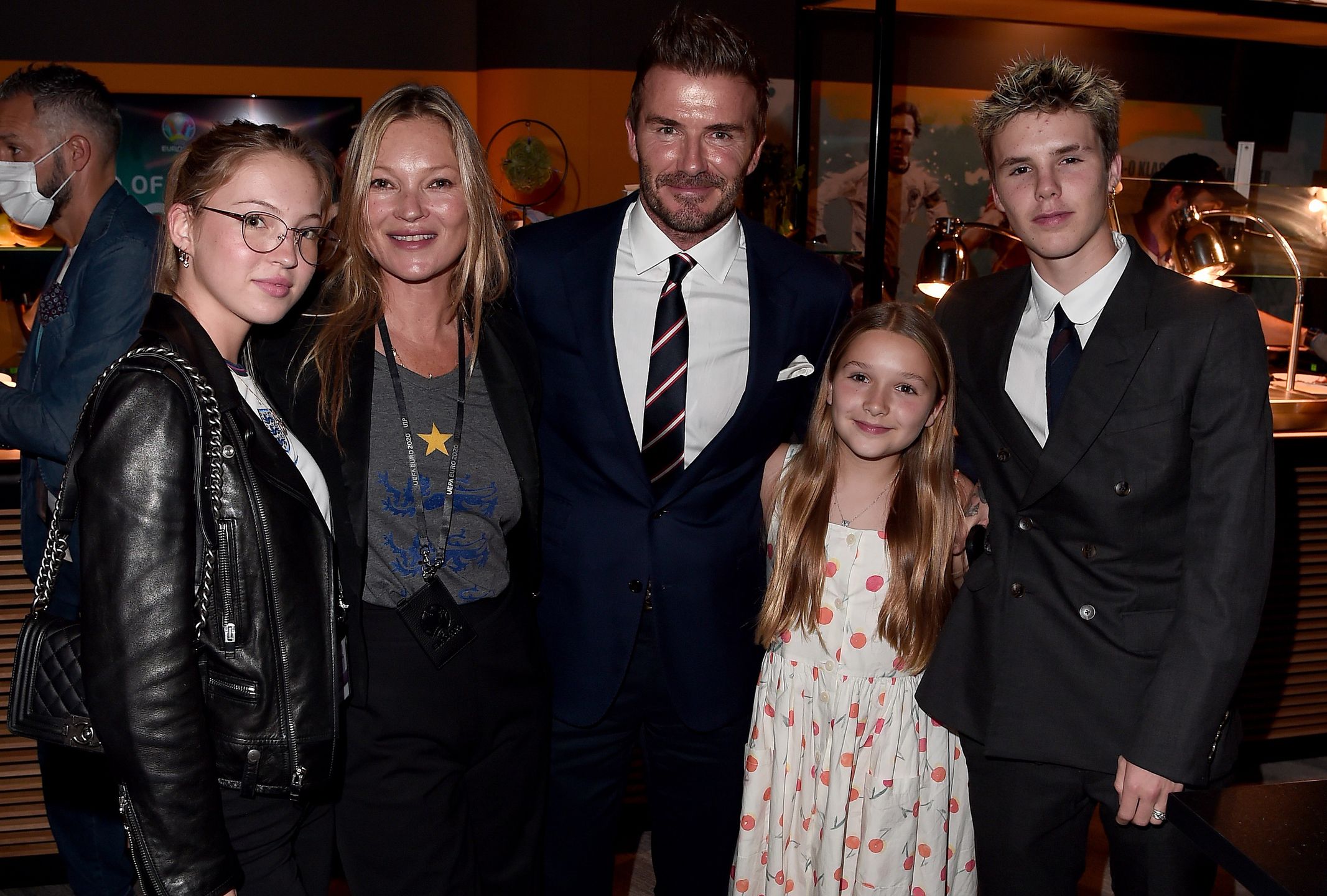 David Beckham z rodziną 