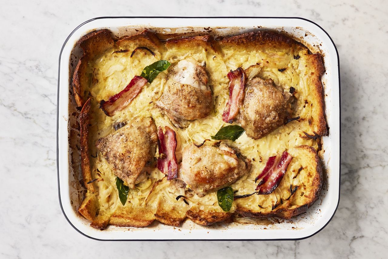 Jamie Oliver's recipe: Chicken in bread sauce with bacon delight