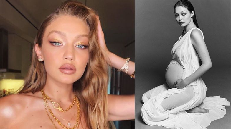 Gigi Hadid chwali się WIELKIM BRZUCHEM w ciążowej sesji: "Rośnie we mnie anioł" (ZDJĘCIA)