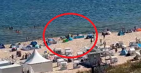 Nietypowy widok nad niemieckim Bałtykiem. Oto co uchwyciła kamera