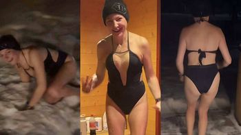 Magdalena Narożna uskutecznia zimowe harce. W stroju kąpielowym WBIEGŁA prosto w śnieg