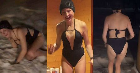 Magdalena Narożna uskutecznia zimowe harce. W stroju kąpielowym WBIEGŁA prosto w śnieg