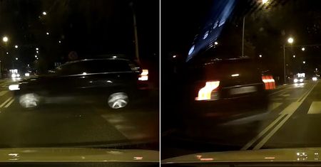 WIDEO: O mały włos od wypadku. Kierowca volvo wjechał rozpędzony na skrzyżowanie