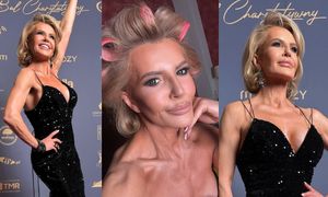 Joanna Racewicz w błyszczącej kreacji z głębokim dekoltem brylowała na balu charytatywnym. Petarda? (FOTO)