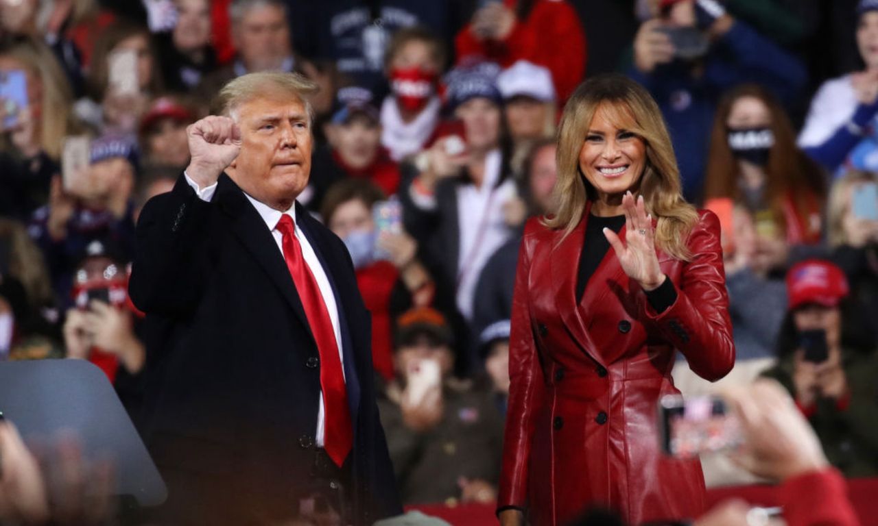 Donald i Melania Trump podczas wizyty w Georgii.
