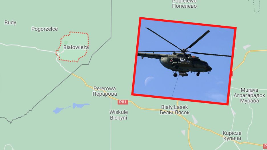 Białoruskie śmigłowce zauważono w okolicy Białowieży
