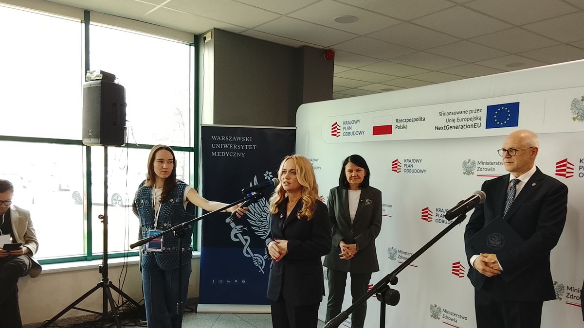 Ministra Jolanta Sobierańska-Grenda podczas konferencji.