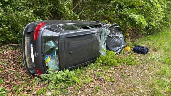 Dwie osoby ranne po zderzeniu auta osobowego z żubrem