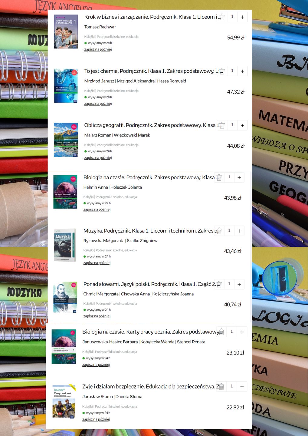 Koszt podręczników dla licealisty przekracza 1000 zł