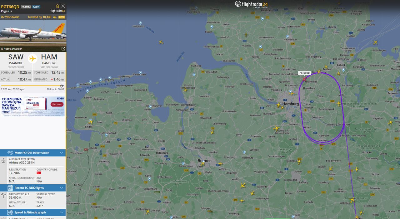 Planes are being redirected from Hamburg to other airports.