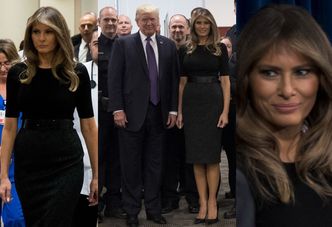 Elegancka Melania Trump w czerni towarzyszy Donaldowi w Las Vegas (ZDJĘCIA)
