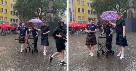 Szkoccy kibice pokazali klasę. Tak potraktowali starszego mężczyznę