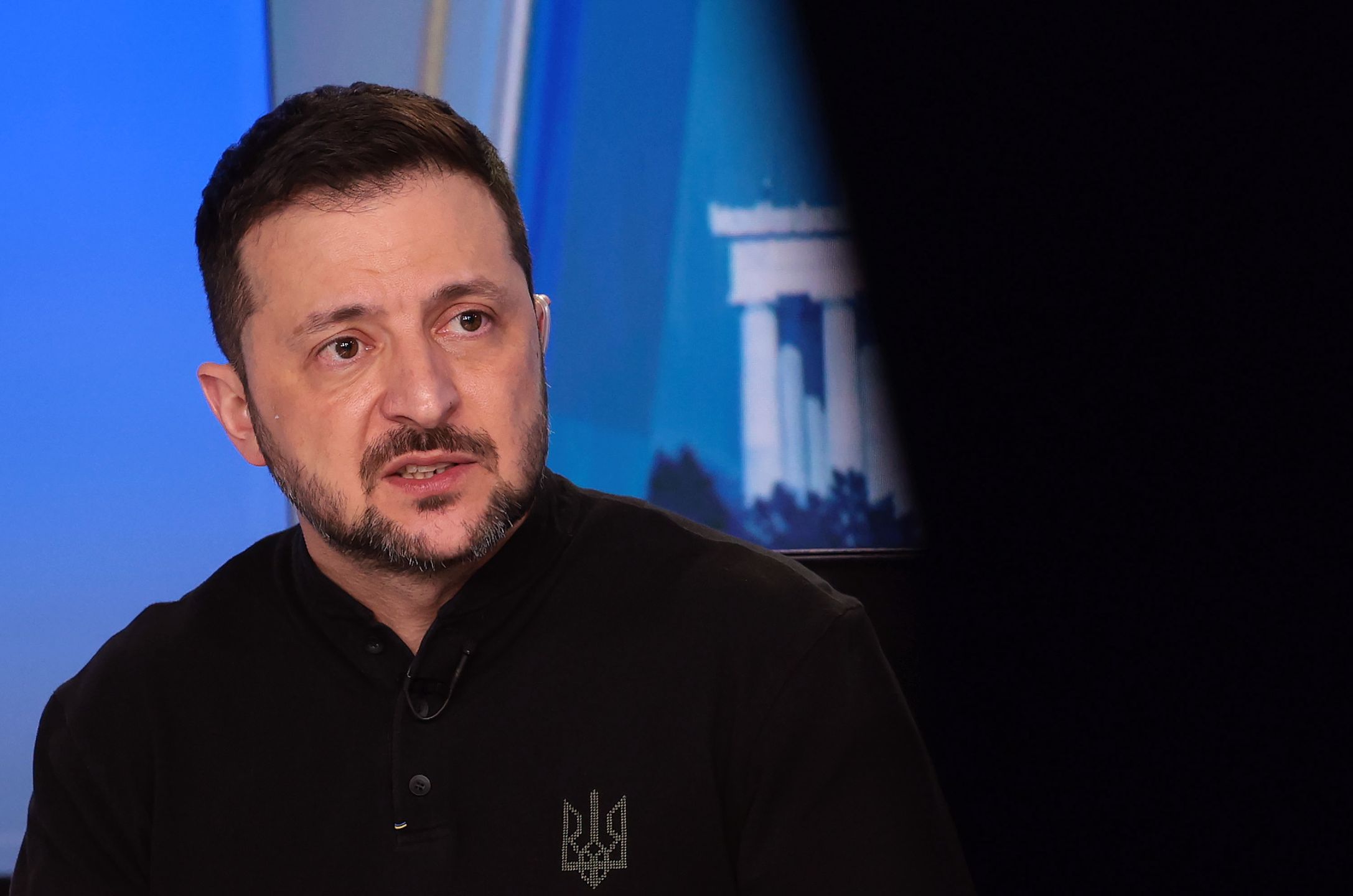 WASHINGTON, DC - FEBRUARY 28: Ukrainian President Volodymyr Zelensky speaks during an interview with Fox News Chief Political Anchor Bret Baier on Special Report With Bret Baier at the Fox News studios on February 28, 2025 in Washington, DC. Zelensky addressed his heated Oval Office meeting with President Donald Trump and Vice President JD Vance earlier today that cut short his planned White House visit and put a preliminary minerals agreement and U.S. security support for Ukraine into question. (Photo by Win McNamee/Getty Images)