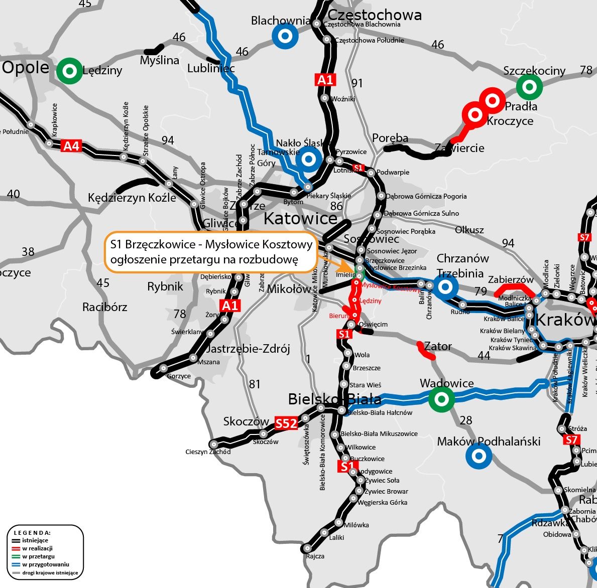 Mapa realizacji inwestycji