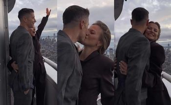 Anna Lewandowska macha do fanów (?) ze szczytu Empire State Buliding i migdali się z Robertem (WIDEO)