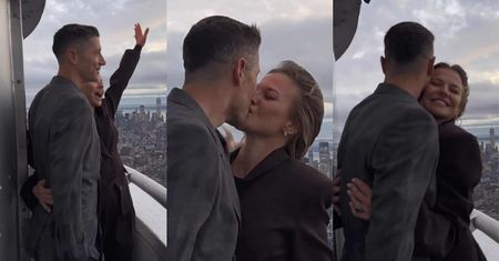 Anna Lewandowska macha do fanów (?) ze szczytu Empire State Buliding i migdali się z Robertem (WIDEO)