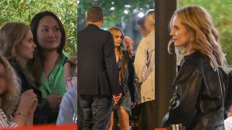 Olga Kalicka bawi się na mieście ze znajomymi