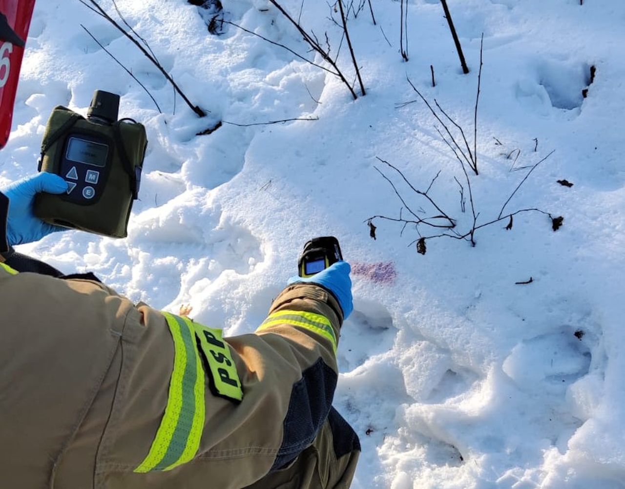 Nieznana substancja w lesie. Interwencja służb