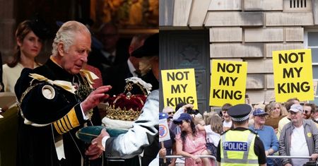 Druga koronacja króla Karola III. Szkoci nie chcą u siebie monarchii?! Na ulicach zaroiło się od demonstrantów... (ZDJĘCIA)
