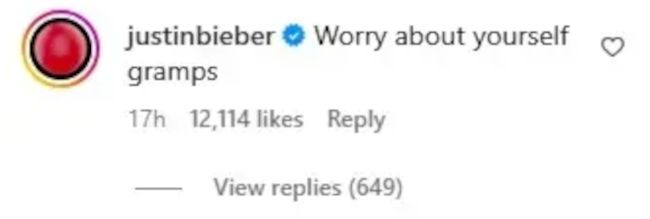 Odpowiedź Justina Biebera