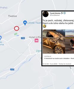 Samochód zderzył się z samolotem na czeskim lotnisku