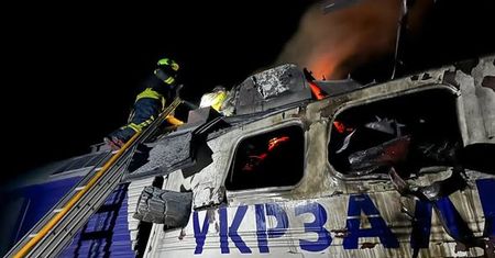 Rosyjski dron uderzył w lokomotywę. Zdarzenie niedaleko Polski