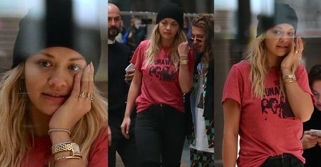 Zmartwiona Rita Ora na zakupach u Prady