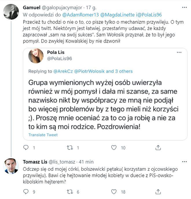 Tomasz Lis broni córki przed "hejterami". Potrzebnie?